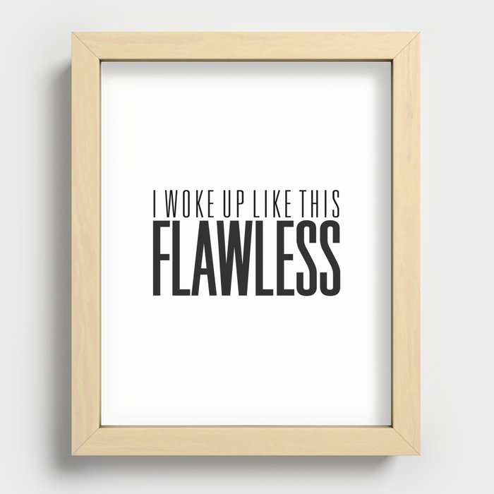 Flawless Recessed Framed Print