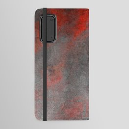 Abstract grey and red Android Wallet Case