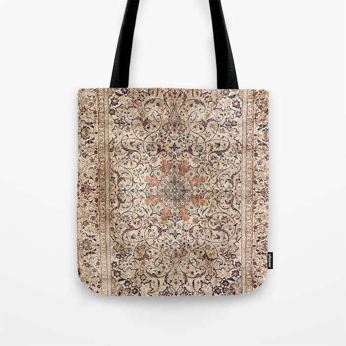 Silk Esfahan Persian Carpet Print Tote Bag