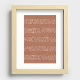 angrand stipple stripes - cinnamon Recessed Framed Print