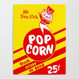 Mr Dee-Lish Vintage Popcorn Poster