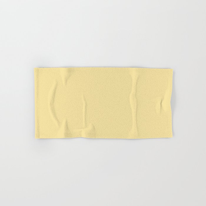 Light Buttercup Yellow Solid Color Pairs To Pairs To Sherwin Williams Venetian Yellow SW 1666 Hand & Bath Towel