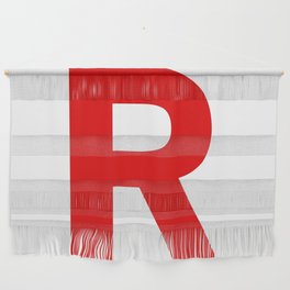 Letter R (Red & White) Wall Hanging