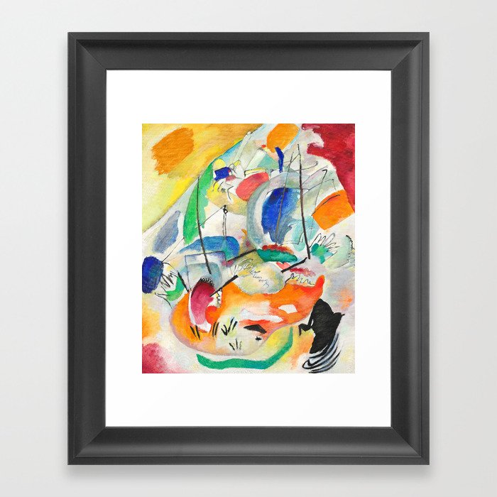 Improvisation 31, Sea Battle, 1913 by Wassily Kandinsky Framed Art Print