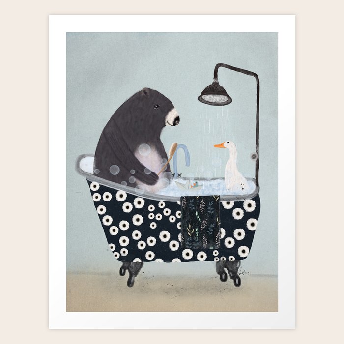bath time Art Print by bri.buckley Society6