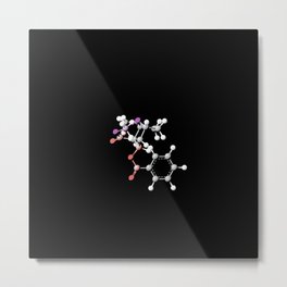 Cocaine Molecule Metal Print | Drawing, Drug, Chemistry, Anxiety, Medicine, Molecule, Energy, Happy, Cocaine, Nature 