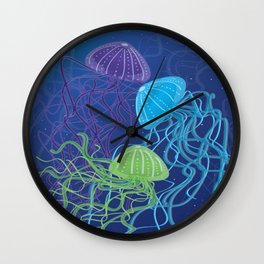 Ethereal Jellies Wall Clock