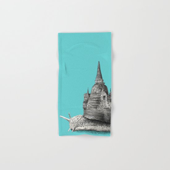 The Snail's Dream (monochrome option) Hand & Bath Towel