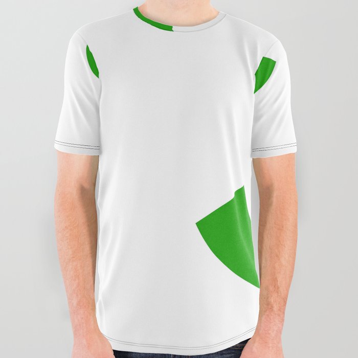 Number 3 (Green & White) All Over Graphic Tee