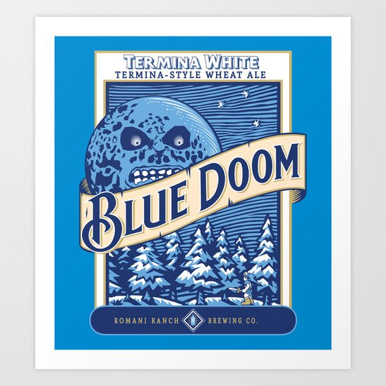 Blue Doom Art Print