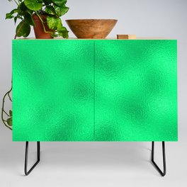 Green Neon Glass Foil Modern Collection Credenza