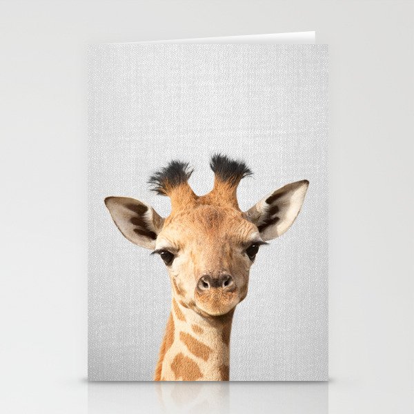 Baby Giraffe - Colorful Stationery Cards