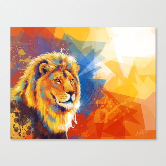 Majesty - Lion portrait Canvas Print