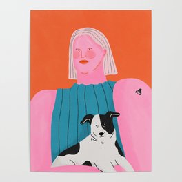 Girl and Dog Poster