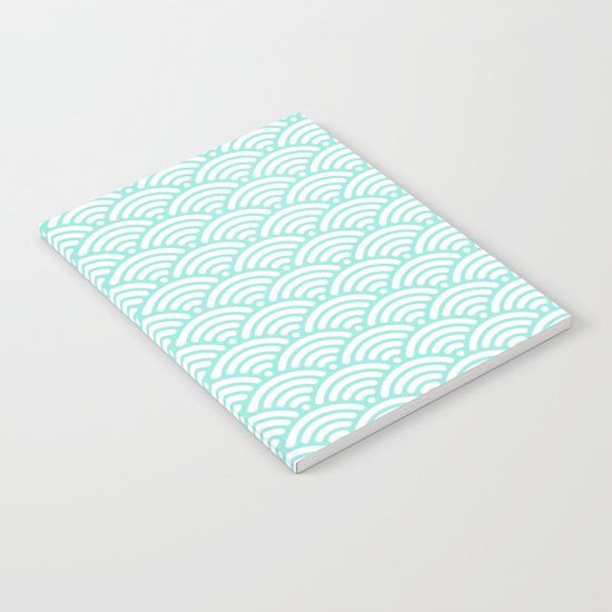 Blue Tiffany Mermaid Scales Notebook