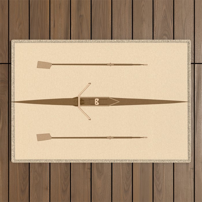 rowing single scull Outdoor Rug