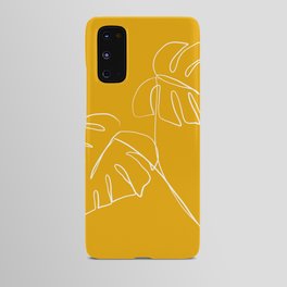Monstera minimal - yellow Android Case