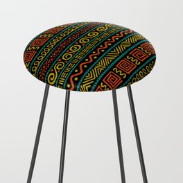 scribble doodle tribal pattern Counter Stool