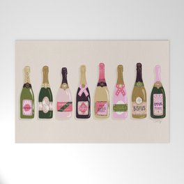 French Champagne Collection – Pink & Green Welcome Mat