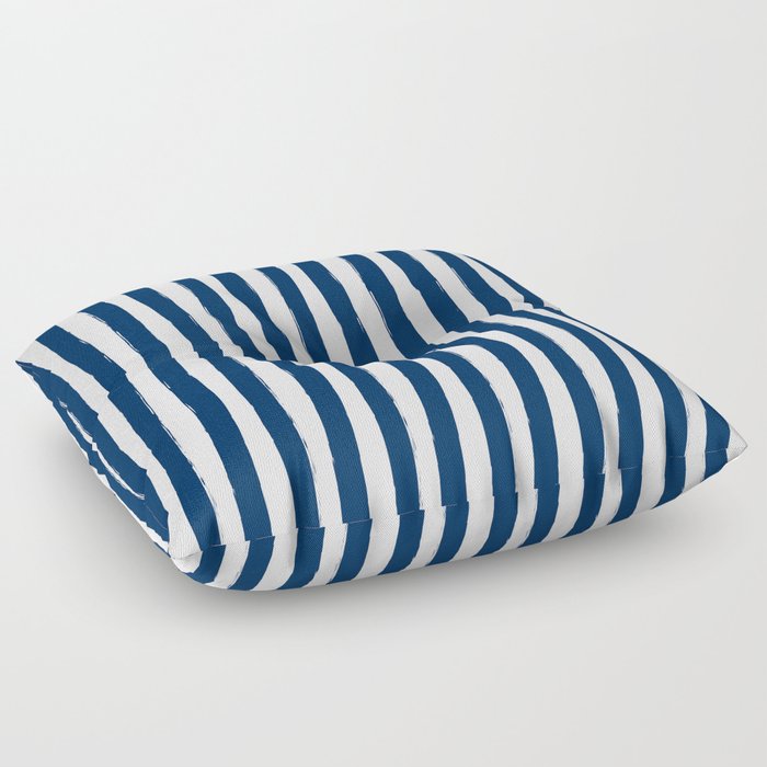 The Cabana Stripe Palms Pillow, Blue