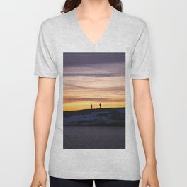 Arctic Sunset Walk V Neck T Shirt