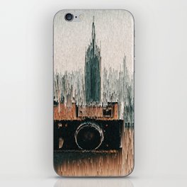 New York City and a vintage camera iPhone Skin