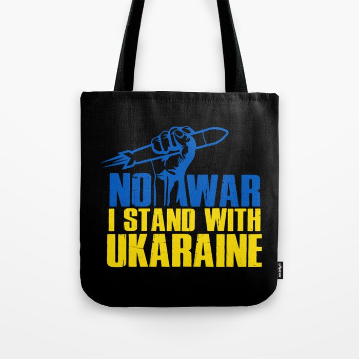 Ukranian flag peace for ukraine no war Tote Bag