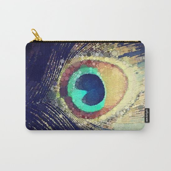 Peacock Feather Carry-All Pouch