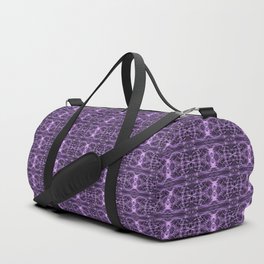 Liquid Light Series 40 ~ Purple Abstract Fractal Pattern Duffle Bag