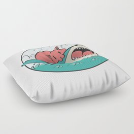 Kitten Shark Attack Floor Pillow