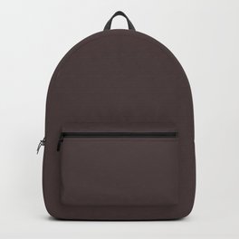 Enriched Earth Deep Dark Brown Purple Solid Color Pairs To Sherwin Williams Bitter Chocolate SW 6013 Backpack