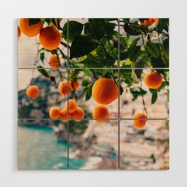 Amalfi Coast Oranges Wood Wall Art