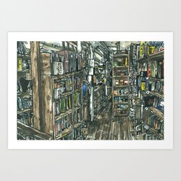 Green Apple Bookstore San Francisco Art Print