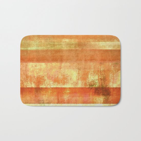 Orange abstract Bath Mat