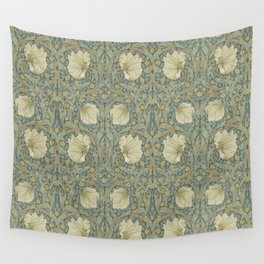 William Morris Vintage Pimpernel Green Privet Slate Minor Wall Tapestry