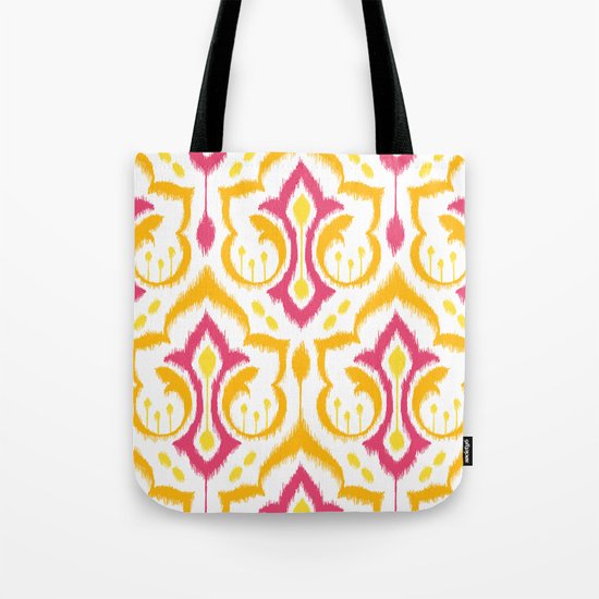Ikat Damask - Berry Brights Tote Bag