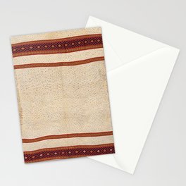 Antique Afghan Ivory Kilim Carpet Vintage Earth Tone Rug Stationery Card
