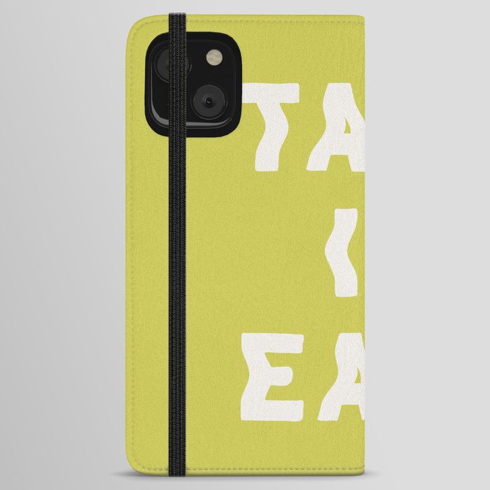 Take It Easy Lime iPhone Wallet Case