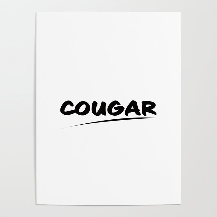 Cougar sexy woman text Poster