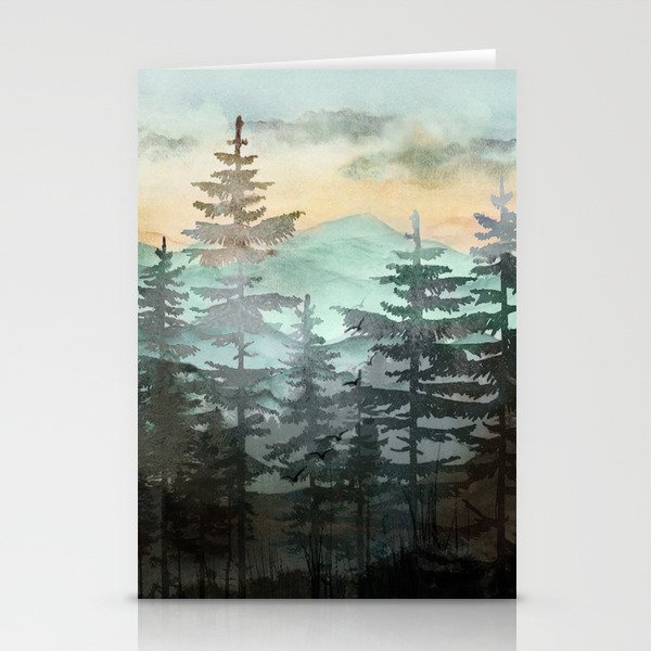 Pine Trees Stationery Cards