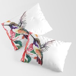 Hummingbird and Hibiscus, tropical Hibiscus design Pillow Sham