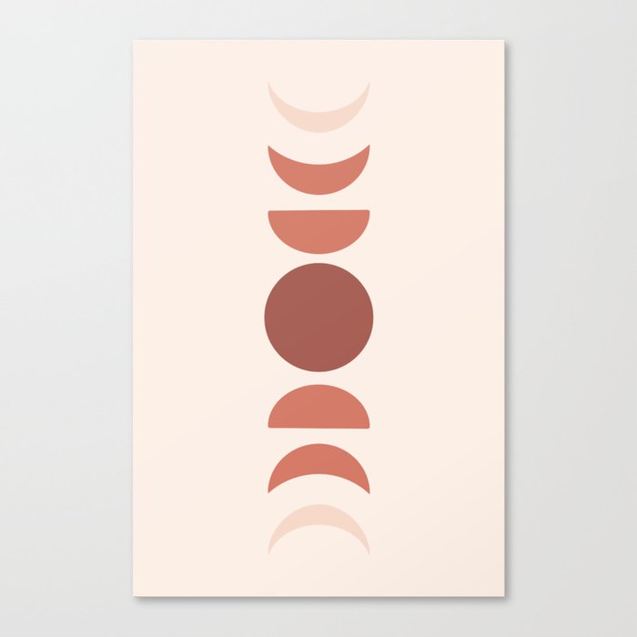 Pink Moon Phases Canvas Print