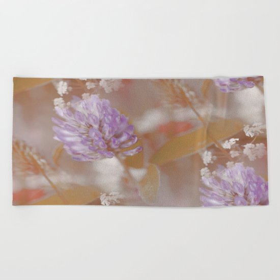 Flower Poetry In Nature Beach Towel