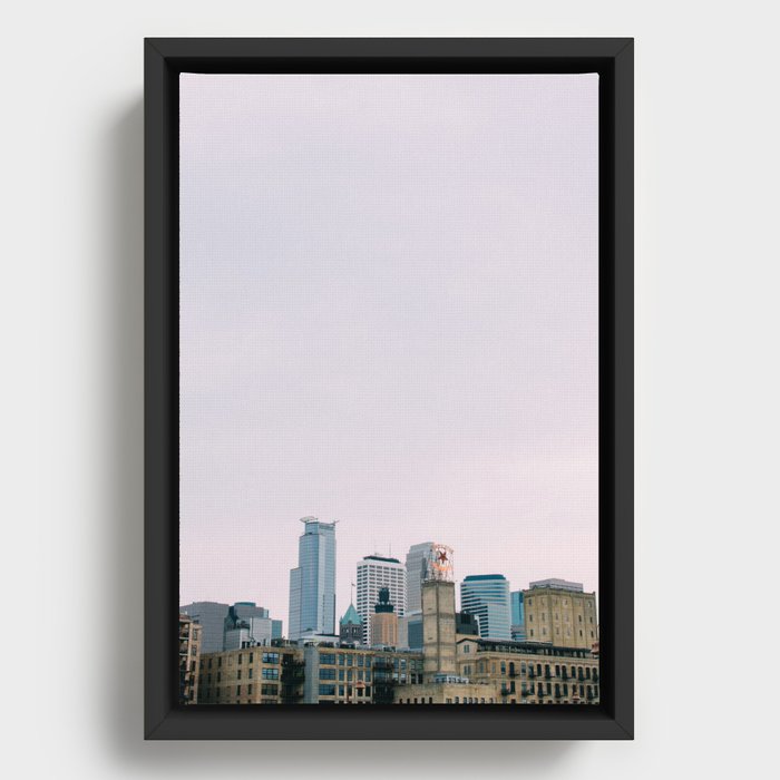 Minneapolis Skyline Framed Canvas