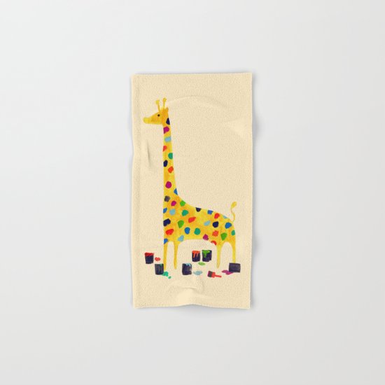 Paint by number giraffe Hand & Bath Towel