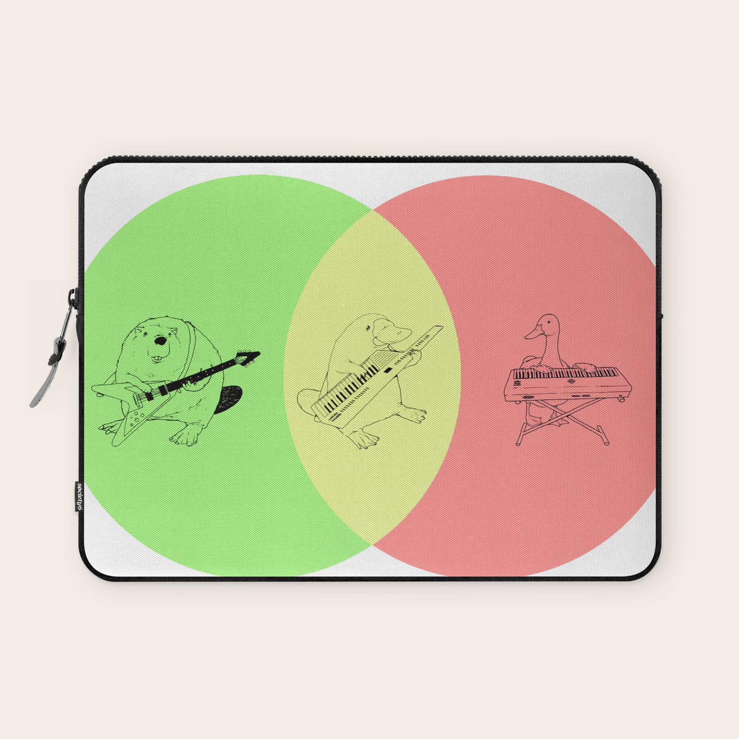 Keytar Platypus Venn Diagram Gyr Laptop Sleeve By Guy Blank Society6