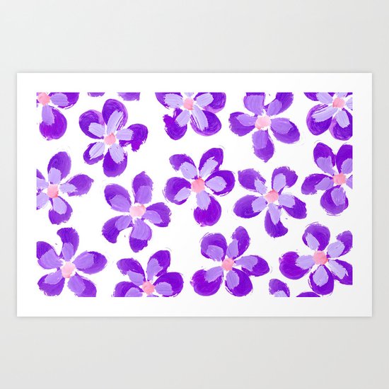 Posey Power - Purple Multi Art Print