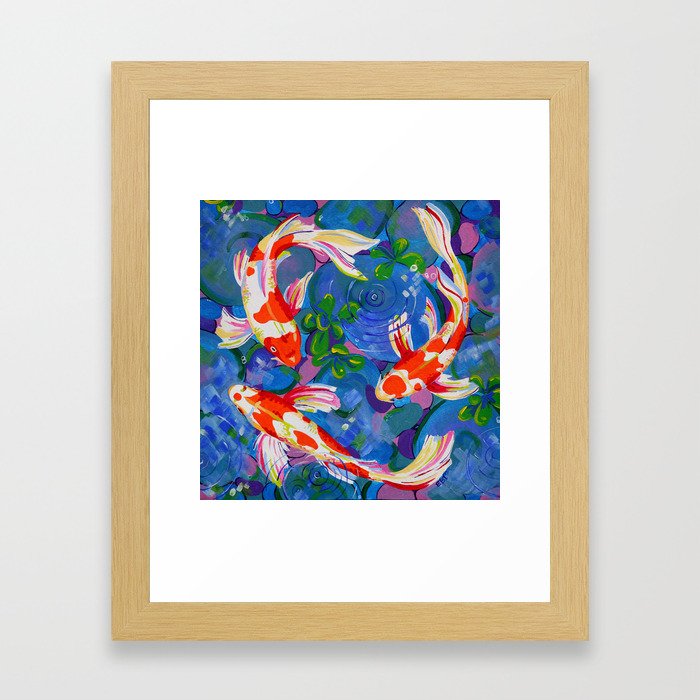 Koi Fish Painting Framed Art Print