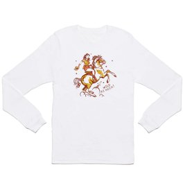 Funny Cowgirl On A Horse Long Sleeve T-shirt