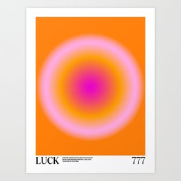 Gradient Angel Numbers: Luck Art Print | Angelnumbers, Aura, Curated, Wallart, Typography, Dormroom, Spiritual, Artprint, Graphicdesign, Gradient 